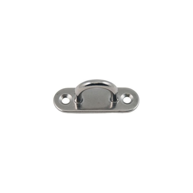 CHAPUIS Platine à oeil acier inoxydable 60x20mm Øfil 6mm 410KG uc2