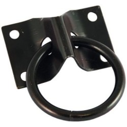Platine 70x45mm avec anneau acier zingué noir Ø7mm uc1