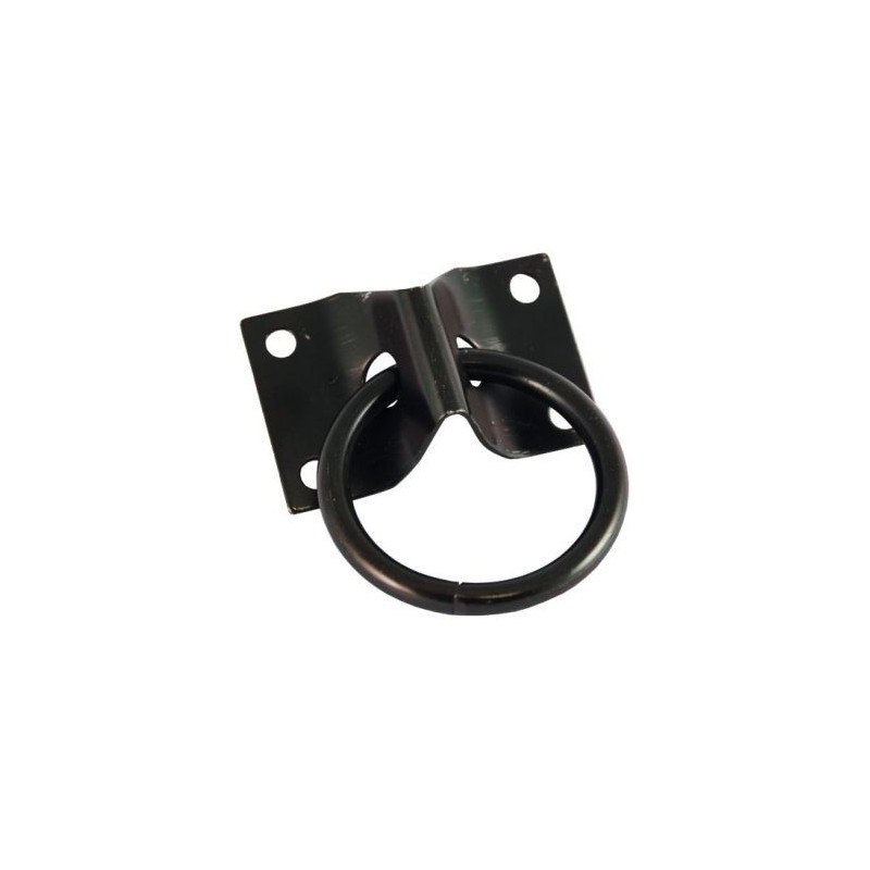 CHAPUIS Platine 70x45mm avec anneau acier zingué noir Ø7mm uc1