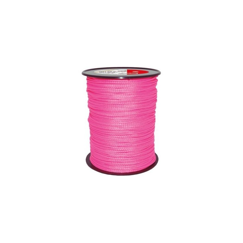 CHAPUIS Corde polypro. tressée rose Ø1.5 mm bobine 200m