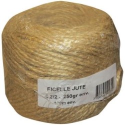 Ficelle jute 0.8/2 bobine de 250gr