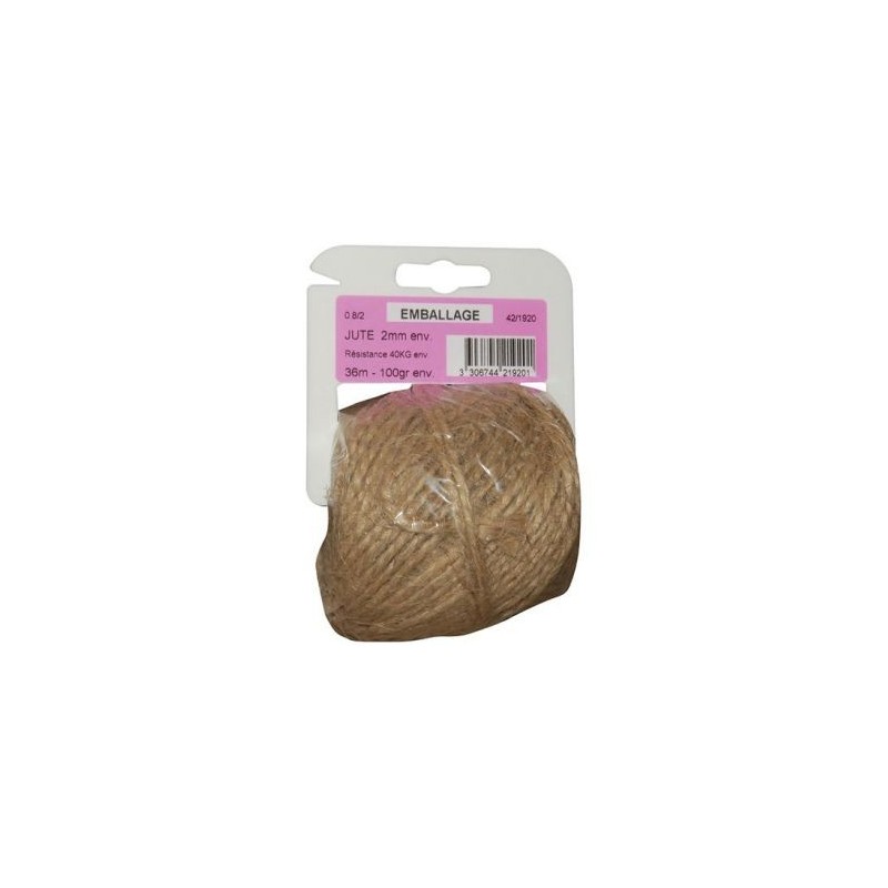 Inconnue Ficelle jute 0.8/2 x 100gr sur cavalier plastique