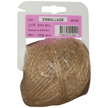 Inconnue Ficelle jute 0.8/2 x 100gr sur cavalier plastique