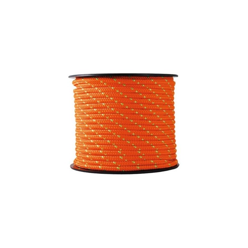 CHAPUIS Tresse polyest./polyamide orange/vert Ø3mm 200kg bob 25m