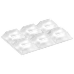 Butoir protecteur/anti bruit adhesif 20x20x7.6mm tran.x6