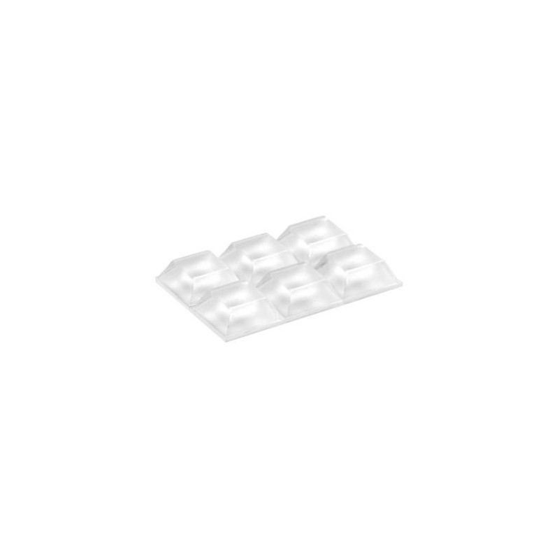Inofix Butoir protecteur/anti bruit adhesif 20x20x7.6mm tran.x6