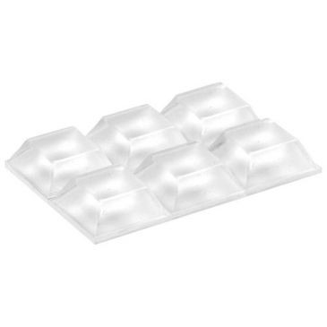 Inofix Butoir protecteur/anti bruit adhesif 20x20x7.6mm tran.x6