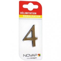 Novap Chiffre autocollant 4 40mm or sur carte - Image 3