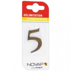 Novap Chiffre autocollant 5 40mm or sur carte - Image 3