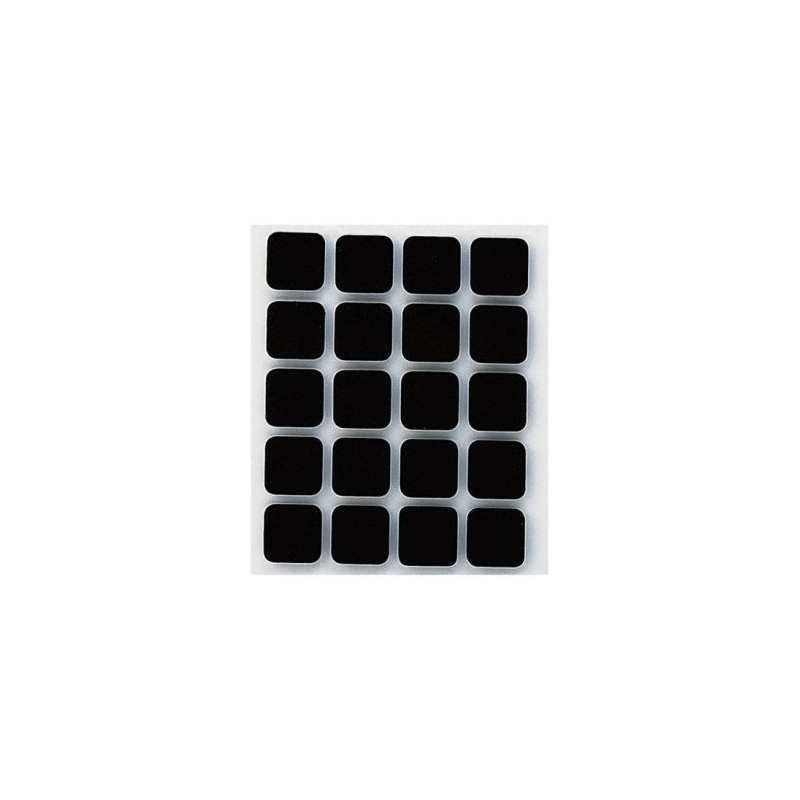 Inofix Anti-dérapant adhésif 17x17mm noir par 20 en blister
