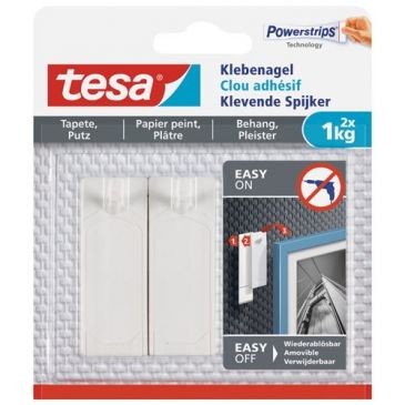 Tesa Clou adhésif pour papier peint plâtre 1kg blister de 2