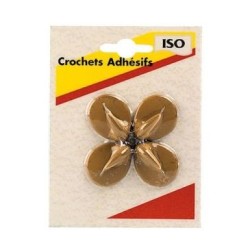 Crochet adhésif ovale céramique mini crème bl4