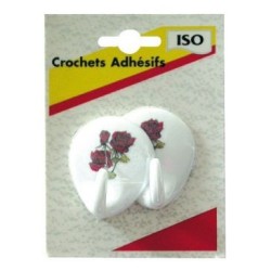 Crochet adhésif ovale assortis bl2