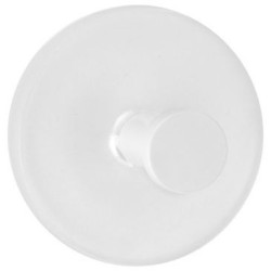 Crochet adhésif rond blanc  blister de 2