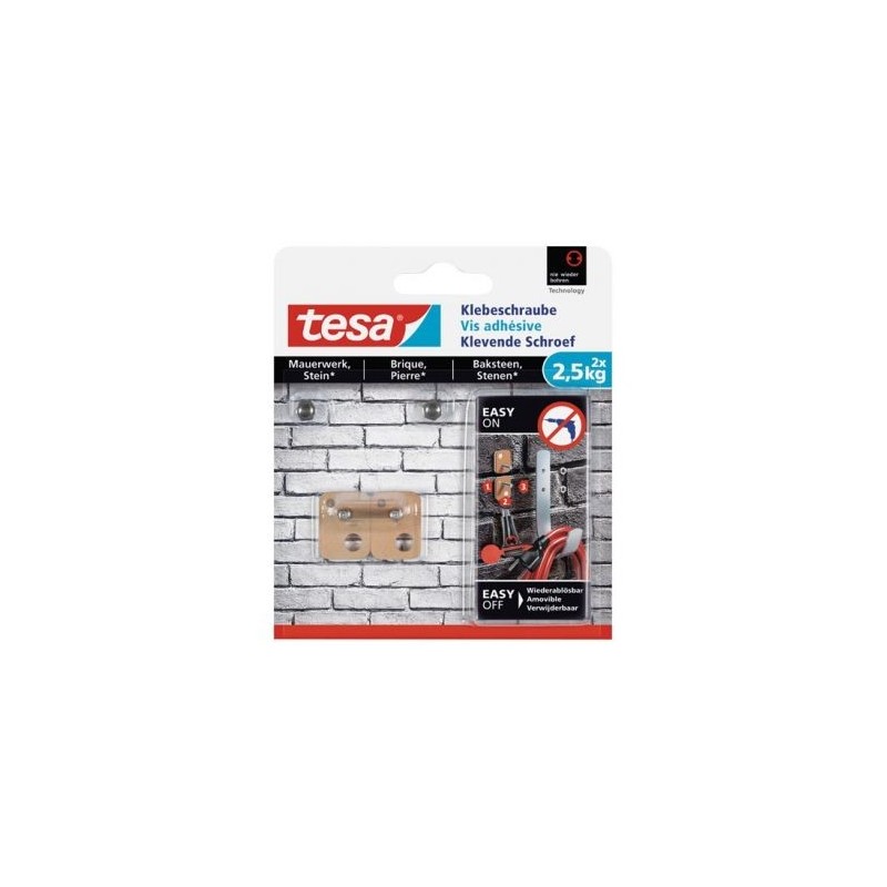 Tesa Vis adhésive rectangulaire pour brique et pierre 2.5kg