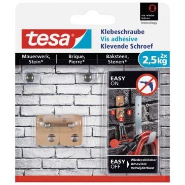 Tesa Vis adhésive rectangulaire pour brique et pierre 2.5kg