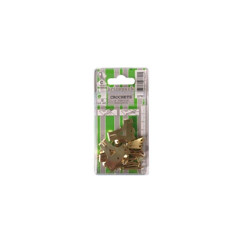 Bricopack Crochet à tableau assortiment 10 pcs blister