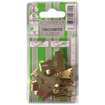 Bricopack Crochet à tableau assortiment 10 pcs blister