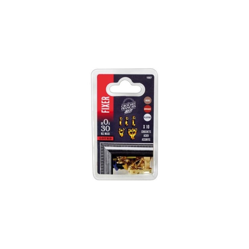 LE CROCHET FRANCAIS Crochet acier laiton ass. cte 10 1007