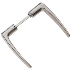 Béquille double carré de 6 aluminium poli