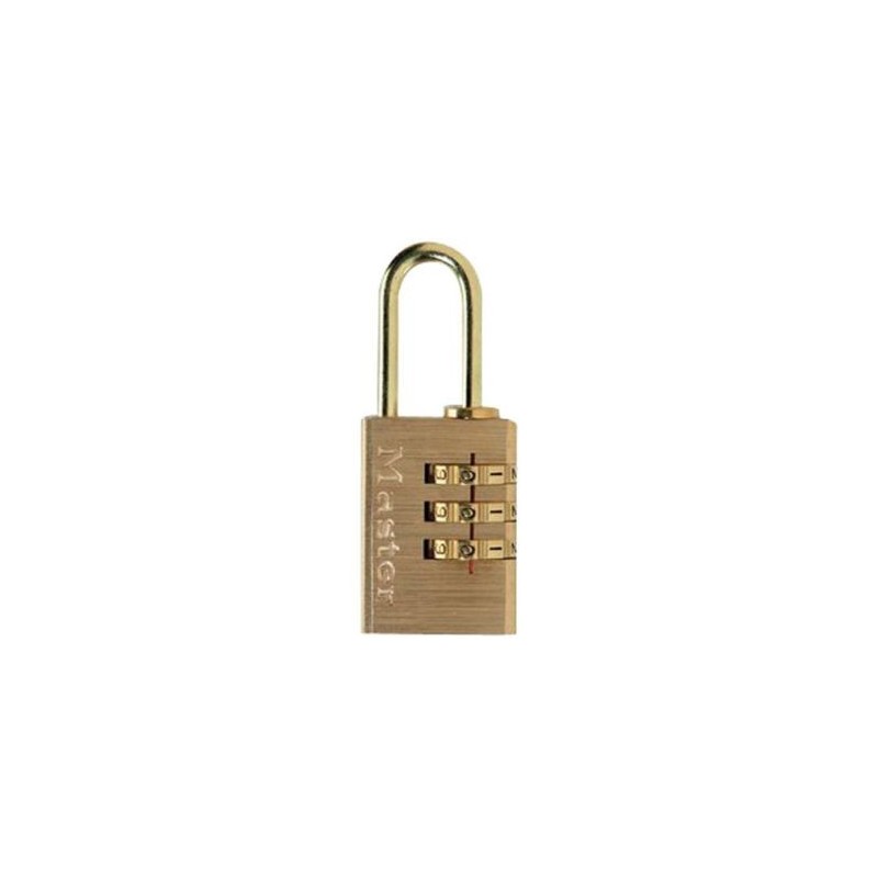 Master Lock Cadenas 3 chif.alu laitonné 20mm   bl