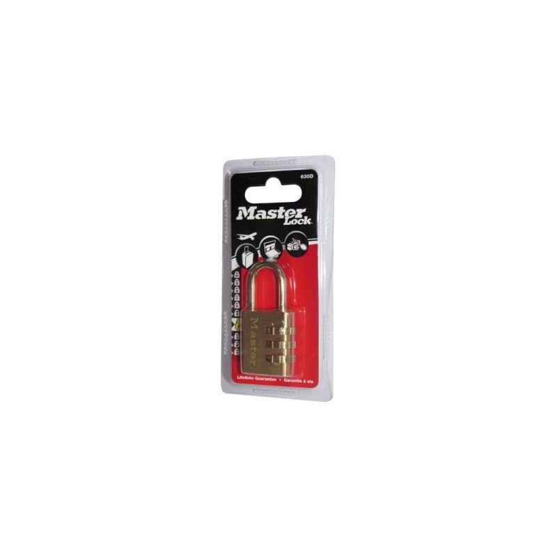 Master Lock Cadenas 3 chif.alu laitonné 30mm   bl