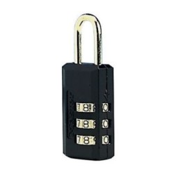 Cadenas 3 chif.noir 20mm blister