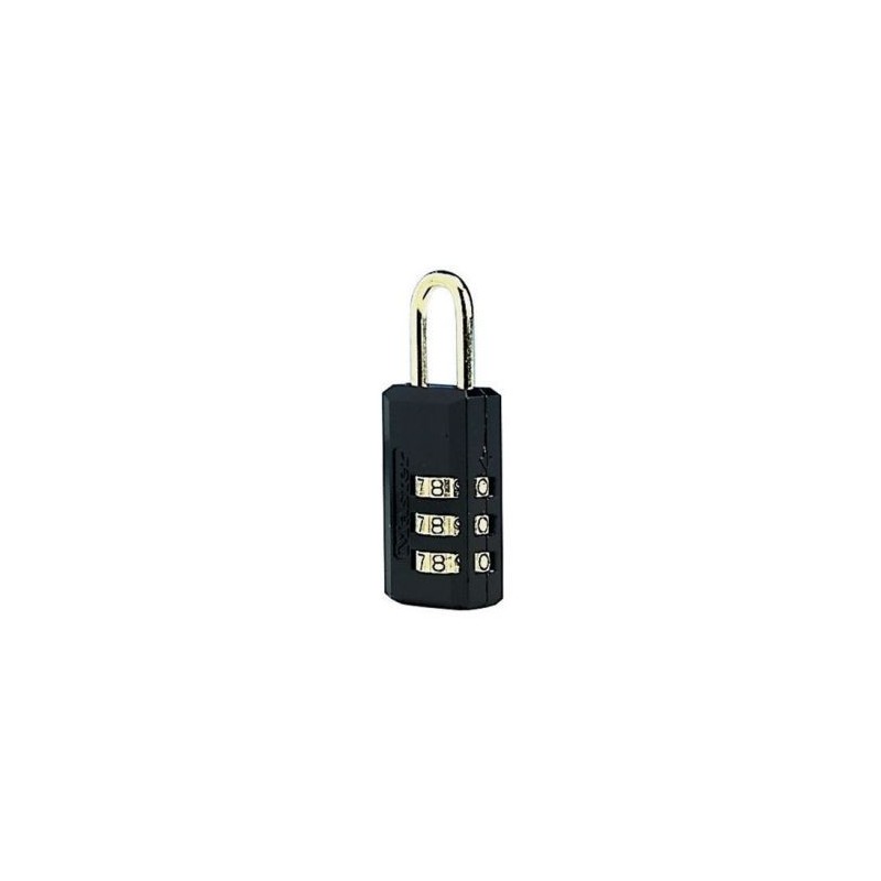 Master Lock Cadenas 3 chif.noir 20mm blister