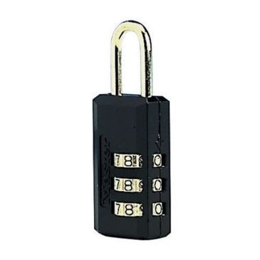 Master Lock Cadenas 3 chif.noir 20mm blister