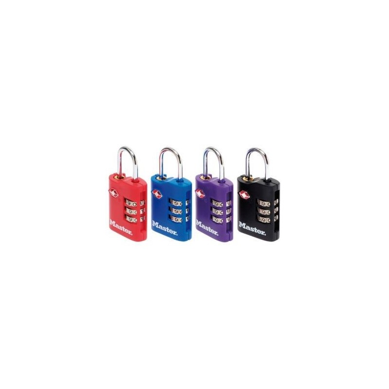 Master Lock Cadenas TSA 30 mm combinaison lot de 2