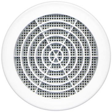 Autogyre Grille concentrique à clipser ronde d.125/140mm blanc 39cm²