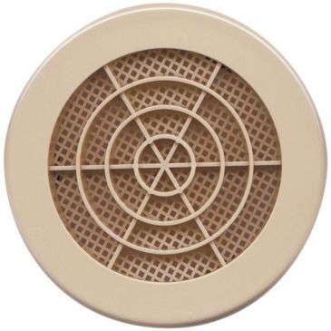Autogyre Grille fixe ronde à clipser avec moustiquaire Ø100mm sable
