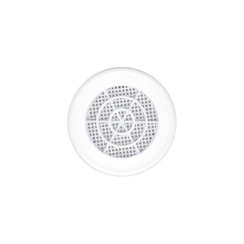 Autogyre Grille fixe ronde avec moustiquaire à clipser Ø80/90mm blanc