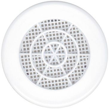 Autogyre Grille fixe ronde avec moustiquaire à clipser Ø80/90mm blanc