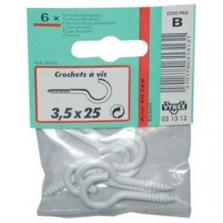 Vynex Crochet rilsanisé blanc 3.5x25 sc x6 - Image 3