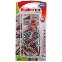 Fischer Cheville duopower 5x25 avec vis blister de 18 - Image 3