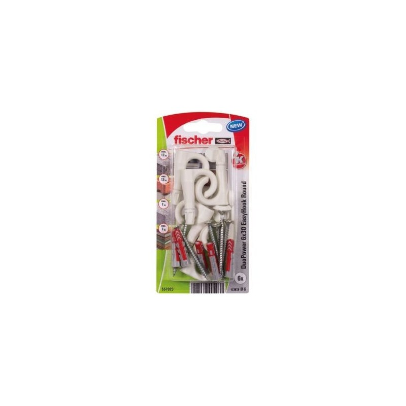 Fischer Duopower 6x30 easy hook rond /6 k nv