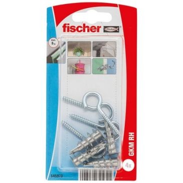 Fischer Cheville autoperce metal gkm av.crochet blister de 4