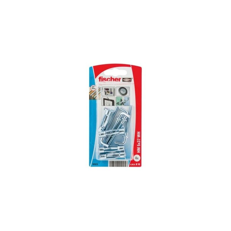 Fischer Cheville corps creux crochet hm 5x37h blister de 4