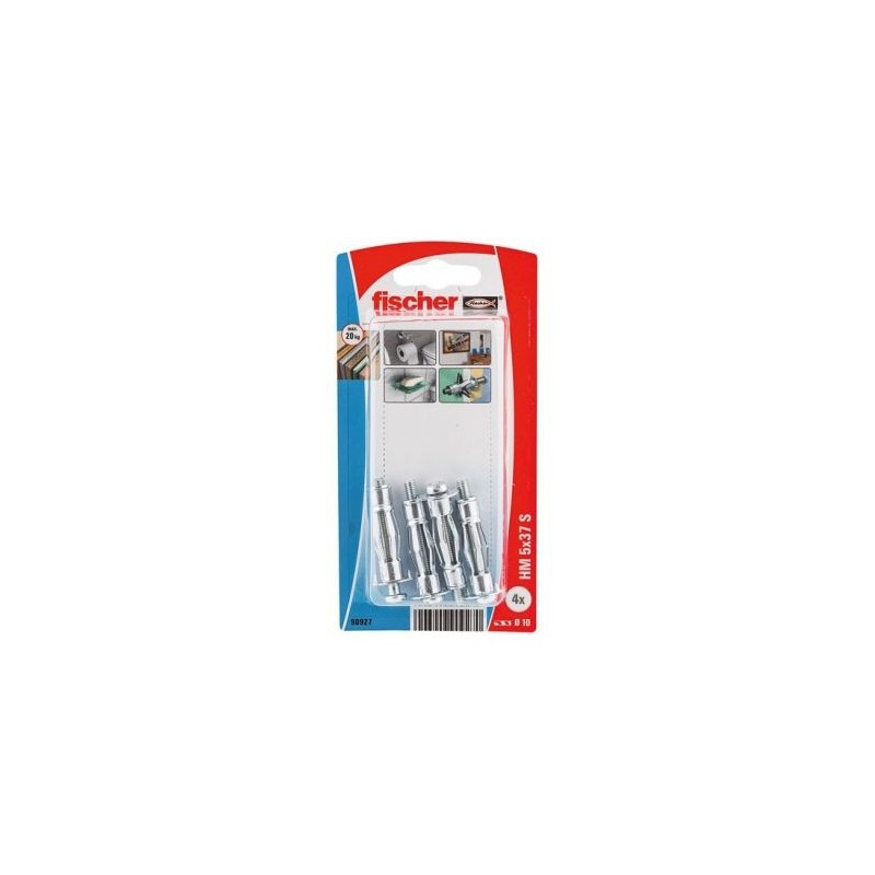 Fischer Cheville corps creux hm 5x37 s blister de 4