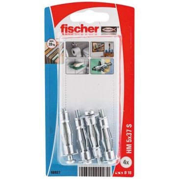 Fischer Cheville corps creux hm 5x37 s blister de 4