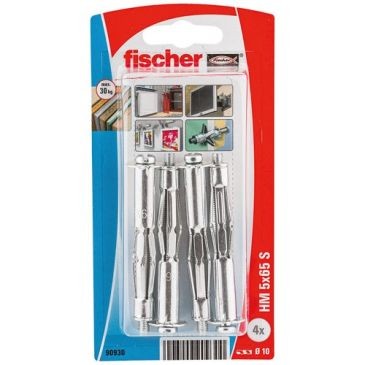 Fischer Cheville corps creux hm 5x65 s blister de 4