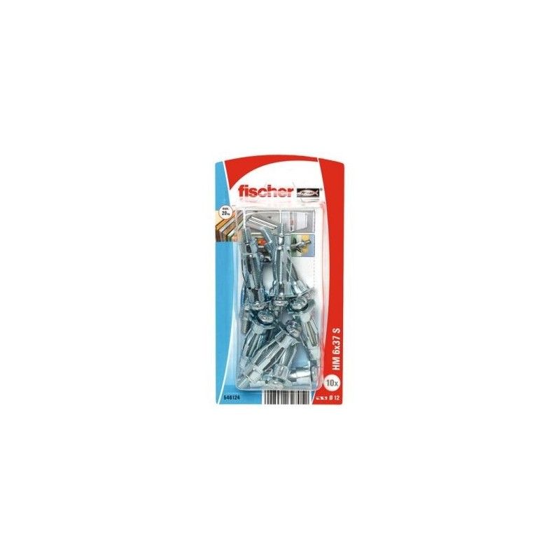 FISCHER FIXATIONS CHEVILLE CORPS CREUX HM 6X37S/10K NV-10 BL