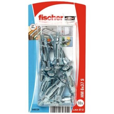 FISCHER FIXATIONS CHEVILLE CORPS CREUX HM 6X37S/10K NV-10 BL