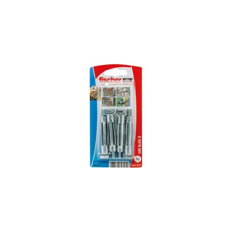 Fischer Cheville corps creux hm 8x55 s blister de 4