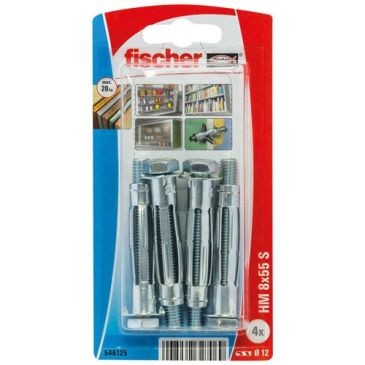 Fischer Cheville corps creux hm 8x55 s blister de 4