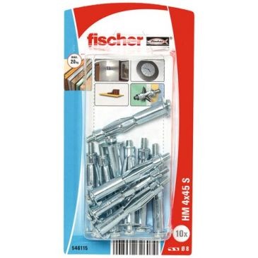 FISCHER FIXATION CHEVILLE CORPS CREUX HM4X45S/10K NV-10 BL