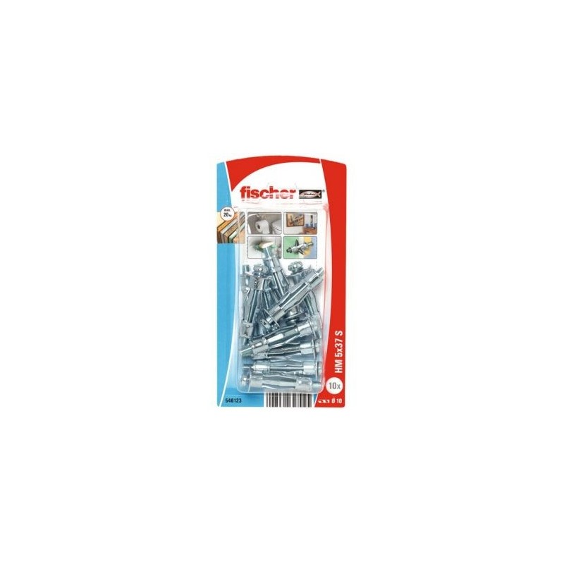 FISCHER FIXATIONS CHEVILLE CORPS CREUX HM5X37S/10K NV-10 BL