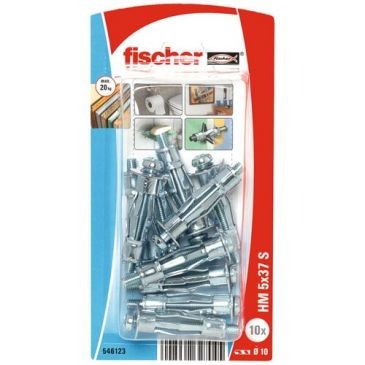 FISCHER FIXATIONS CHEVILLE CORPS CREUX HM5X37S/10K NV-10 BL