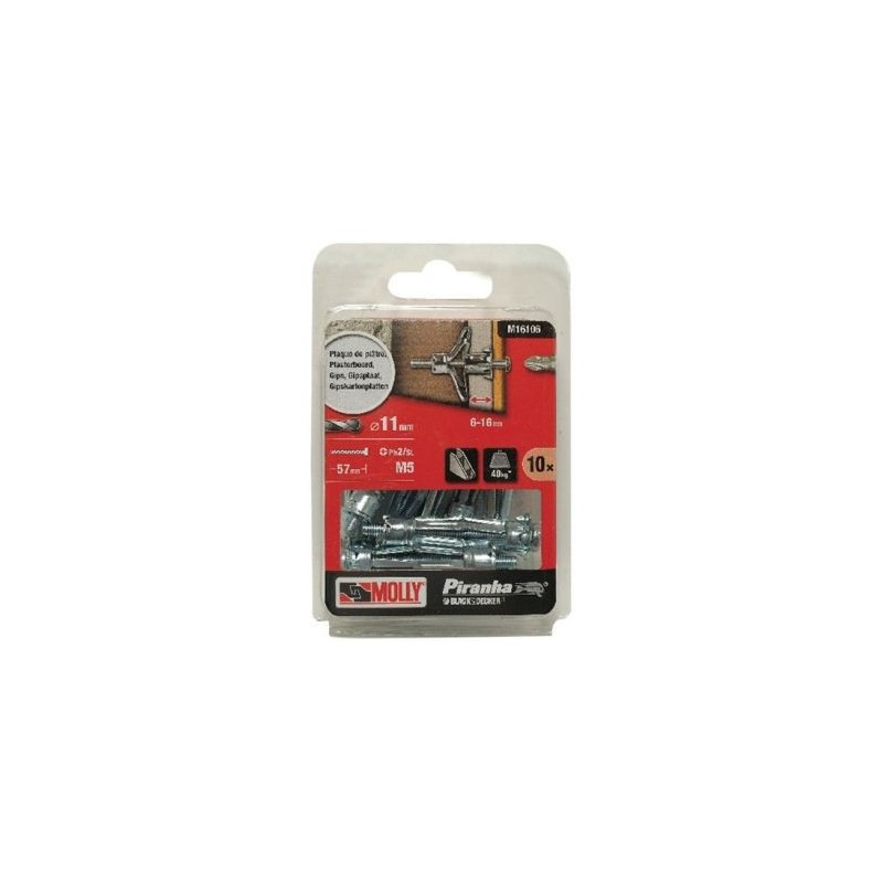Molly Cheville metallique a expansion molly 5x50mm + vis m5 x10